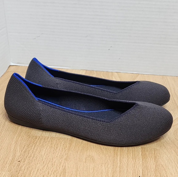 Rothys Grey Knit Round Toe Flats Women's size 8 like new - Picture 12 of 15